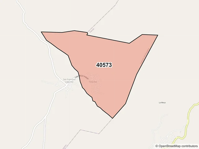 Mapa del código postal 40573, Cuetzala del Progreso, Guerrero