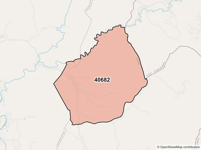 Mapa del código postal 40682, Tlalchapa, Guerrero