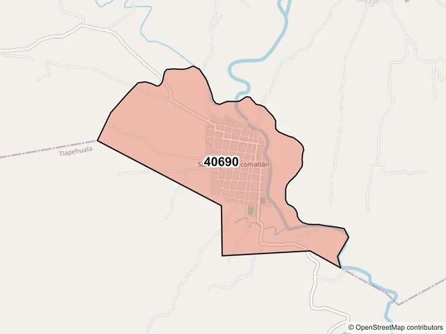 Mapa del código postal 40690, Tlalchapa, Guerrero