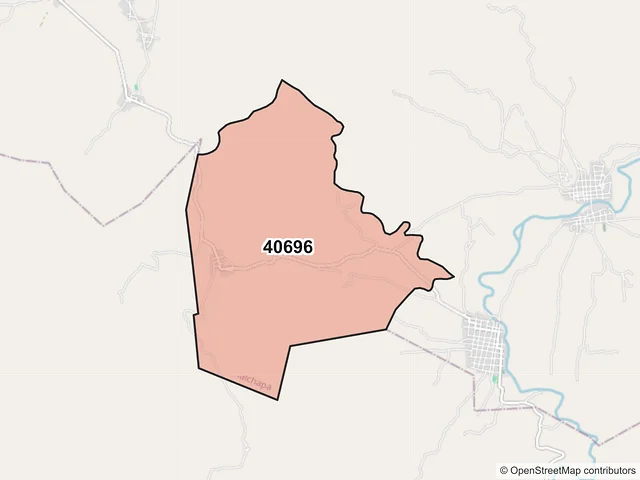 Mapa del código postal 40696, Tlalchapa, Guerrero
