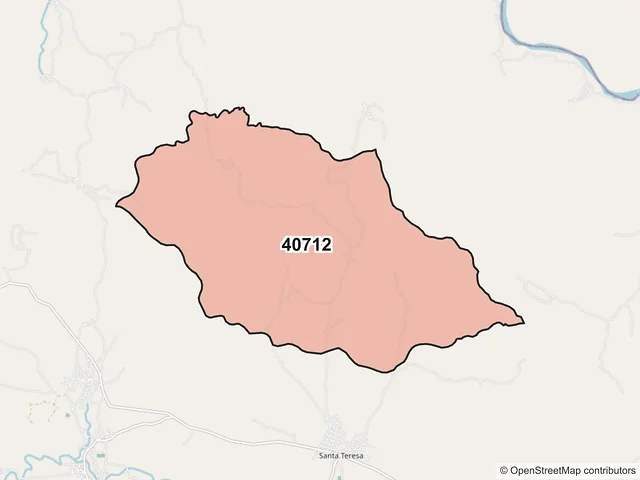 Mapa del código postal 40712, Coyuca de Catalán, Guerrero