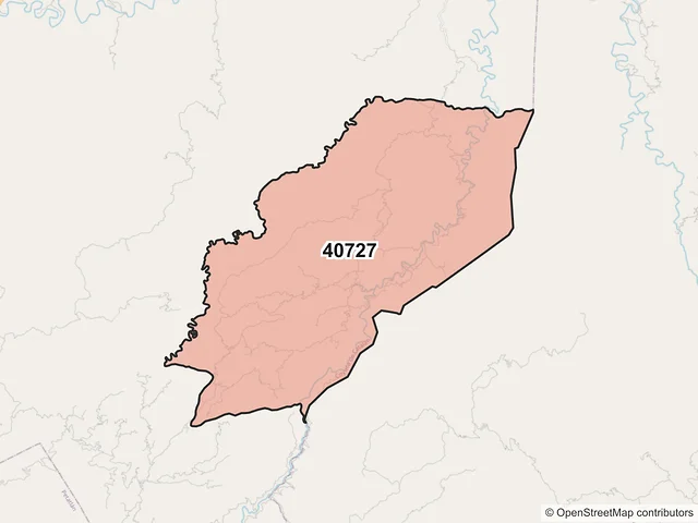 Mapa del código postal 40727, Coyuca de Catalán, Guerrero
