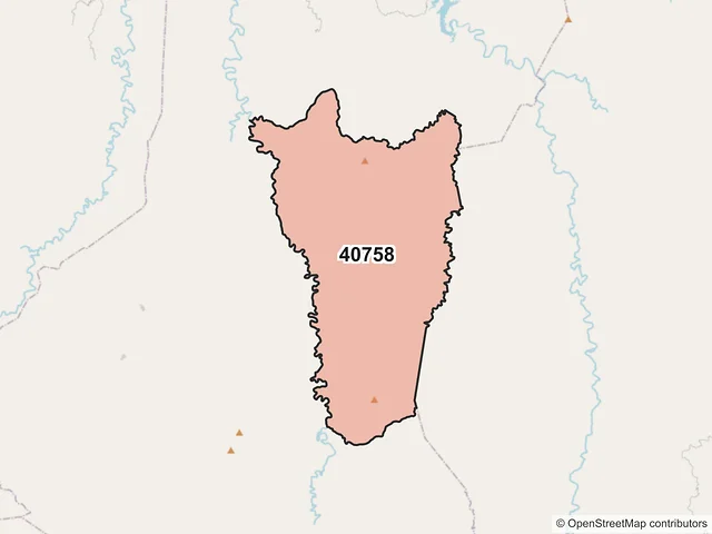 Mapa del código postal 40758, Ajuchitlán del Progreso, Guerrero