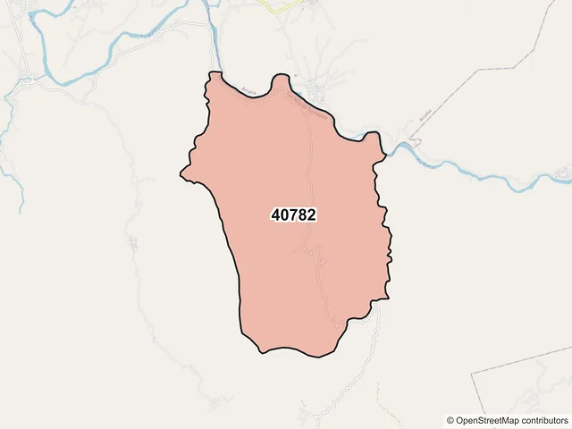 Mapa del código postal 40782, San Miguel Totolapan, Guerrero