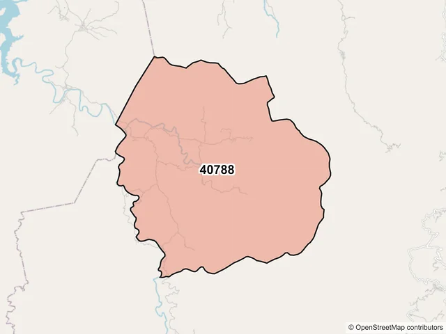 Mapa del código postal 40788, San Miguel Totolapan, Guerrero