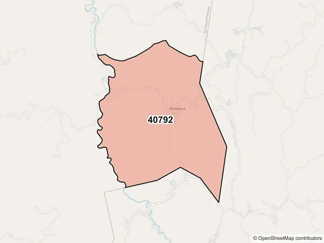 Mapa del código postal 40792, San Miguel Totolapan, Guerrero