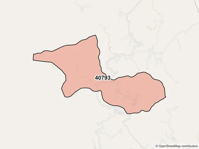 Mapa del código postal 40793, San Miguel Totolapan, Guerrero