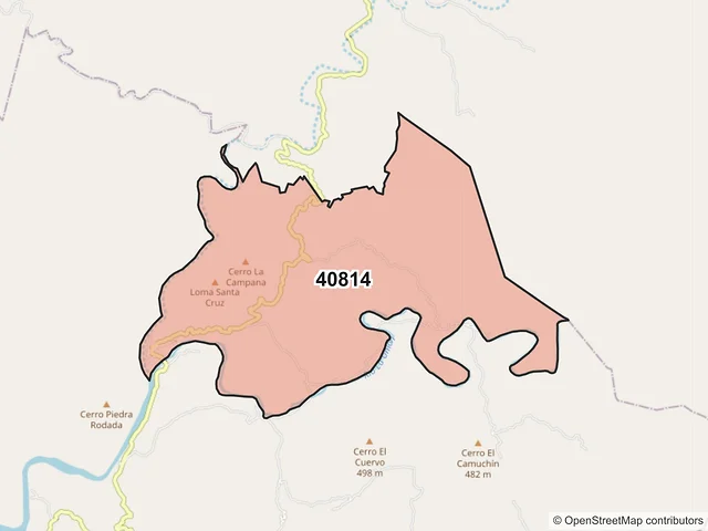 Mapa del código postal 40814, La Unión de Isidoro Montes de Oca, Guerrero