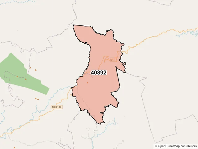 Mapa del código postal 40892, Zihuatanejo de Azueta, Guerrero