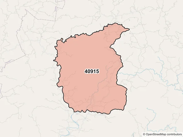 Mapa del código postal 40915, Técpan de Galeana, Guerrero