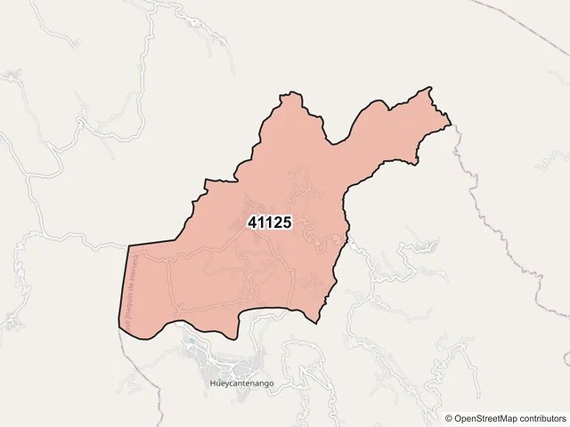 Mapa del código postal 41125, José Joaquín de Herrera, Guerrero