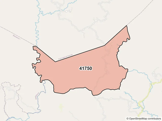 Mapa del código postal 41750, Tlacoachistlahuaca, Guerrero