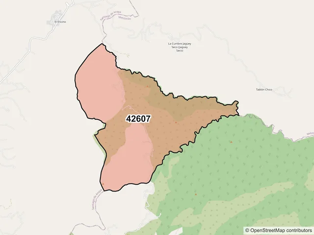 Mapa del código postal 42607, Actopan, Hidalgo