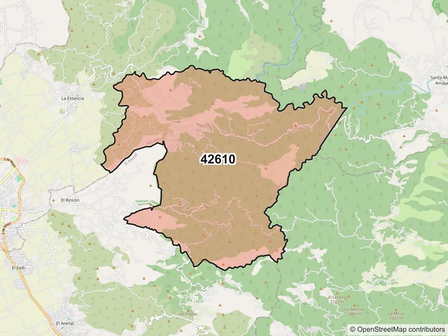 Mapa del código postal 42610, Actopan, Hidalgo