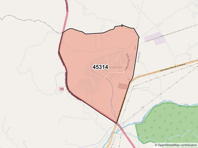 Mapa del código postal 45314, Tala, Jalisco