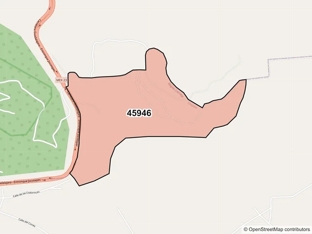 Mapa del código postal 45946, Chapala, Jalisco