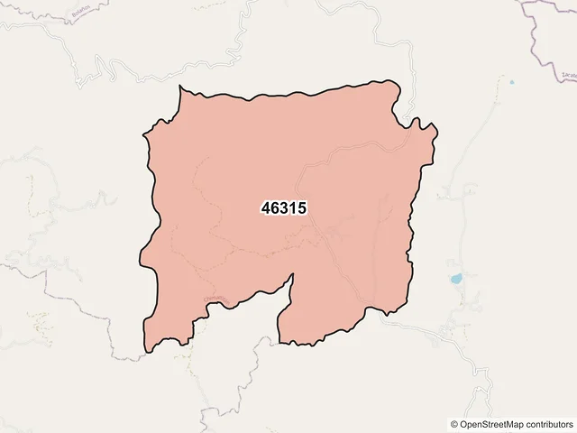 Mapa del código postal 46315, Chimaltitán, Jalisco