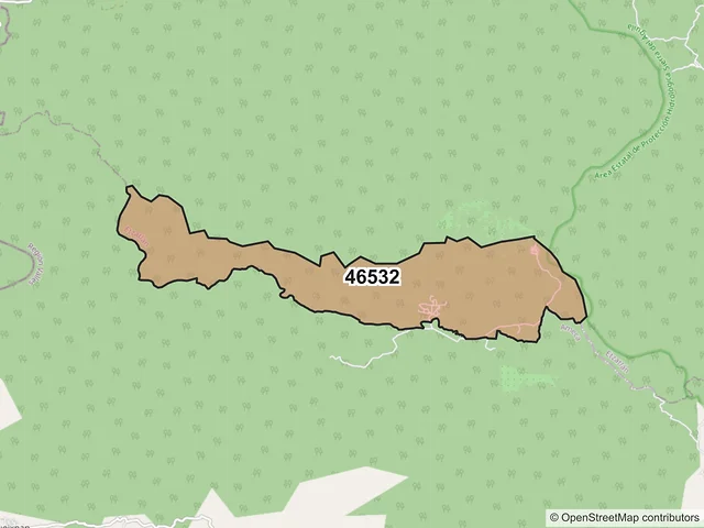 Mapa del código postal 46532, Etzatlán, Jalisco