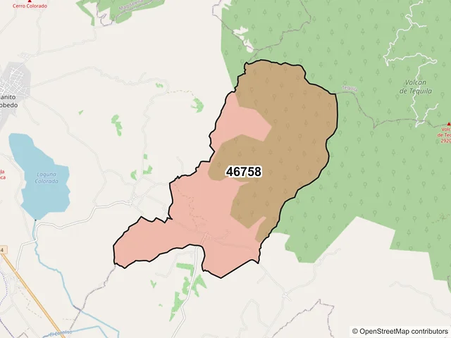 Mapa del código postal 46758, Ahualulco de Mercado, Jalisco