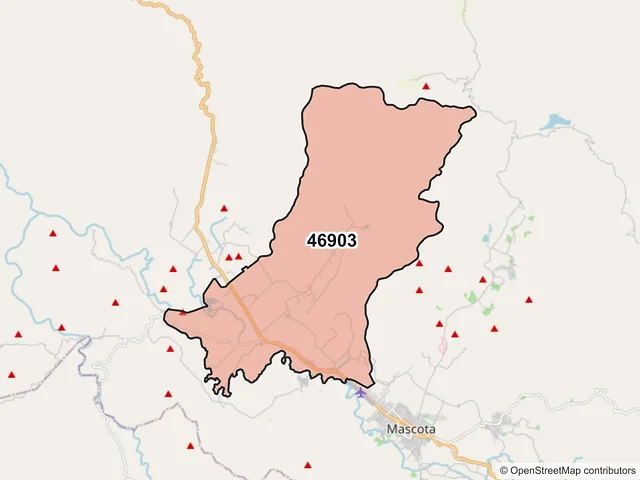 Mapa del código postal 46903, Mascota, Jalisco