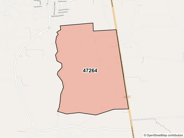 Mapa del código postal 47264, Villa Hidalgo, Jalisco