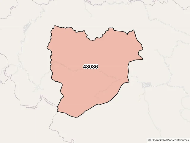 Mapa del código postal 48086, Ayutla, Jalisco