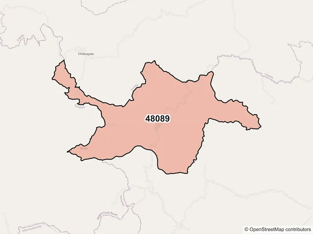 Mapa del código postal 48089, Ayutla, Jalisco