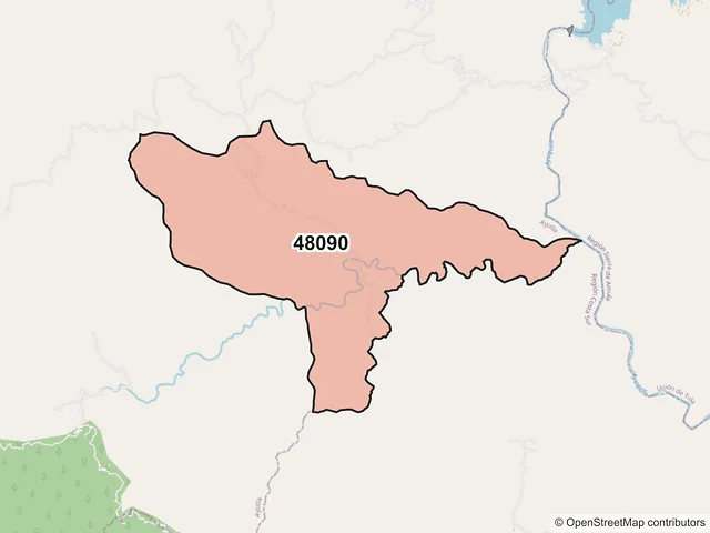 Mapa del código postal 48090, Ayutla, Jalisco