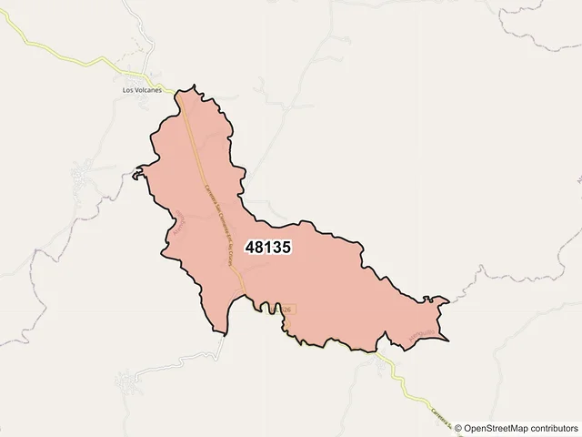 Mapa del código postal 48135, Atenguillo, Jalisco
