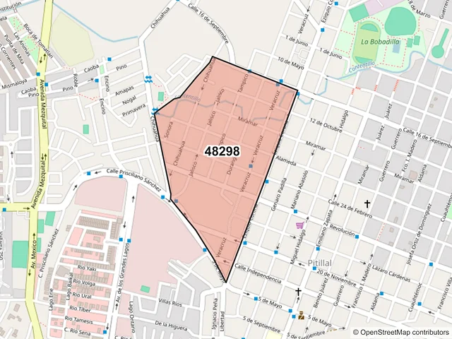 Mapa del código postal 48298, Puerto Vallarta, Jalisco
