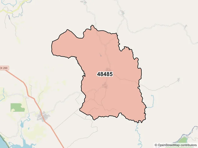 Mapa del código postal 48485, Tomatlán, Jalisco