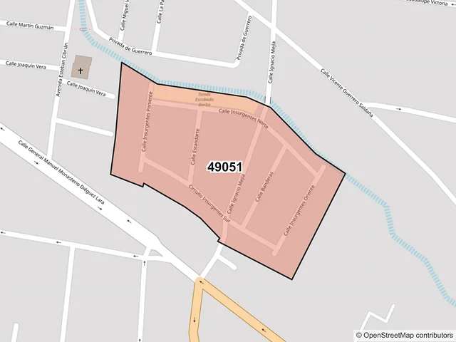 Mapa del código postal 49051, Zapotlán el Grande, Jalisco