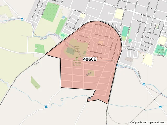 Mapa del código postal 49606, Zapotiltic, Jalisco