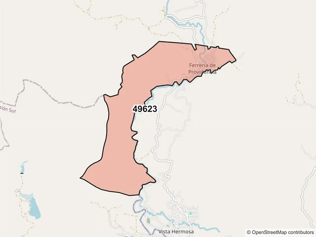 Mapa del código postal 49623, Zapotiltic, Jalisco