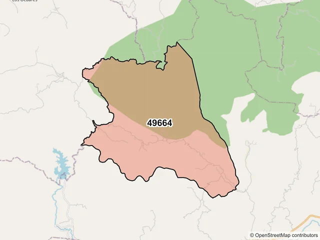 Mapa del código postal 49664, Tamazula de Gordiano, Jalisco