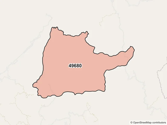 Mapa del código postal 49680, Tamazula de Gordiano, Jalisco