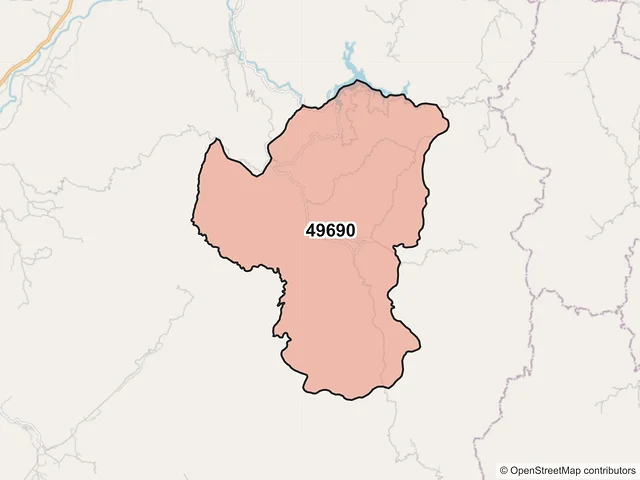 Mapa del código postal 49690, Tamazula de Gordiano, Jalisco