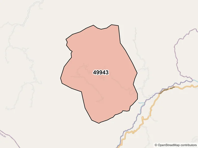 Mapa del código postal 49943, Tecalitlán, Jalisco