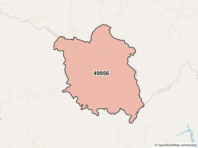 Mapa del código postal 49956, Jilotlán de los Dolores, Jalisco