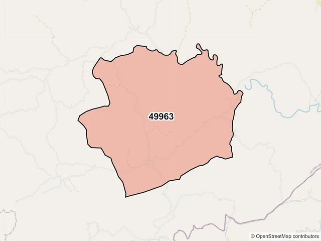 Mapa del código postal 49963, Jilotlán de los Dolores, Jalisco