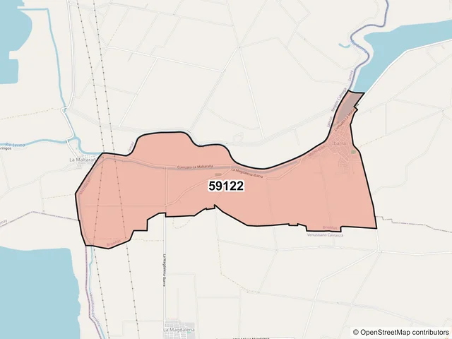 Mapa del código postal 59122, Briseñas, Michoacán de Ocampo