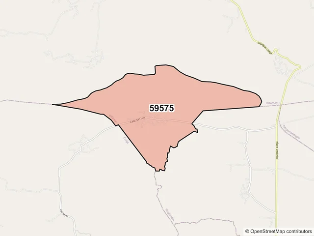 Mapa del código postal 59575, Villamar, Michoacán de Ocampo