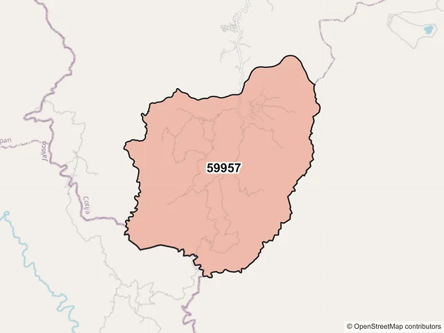 Mapa del código postal 59957, Cotija, Michoacán de Ocampo