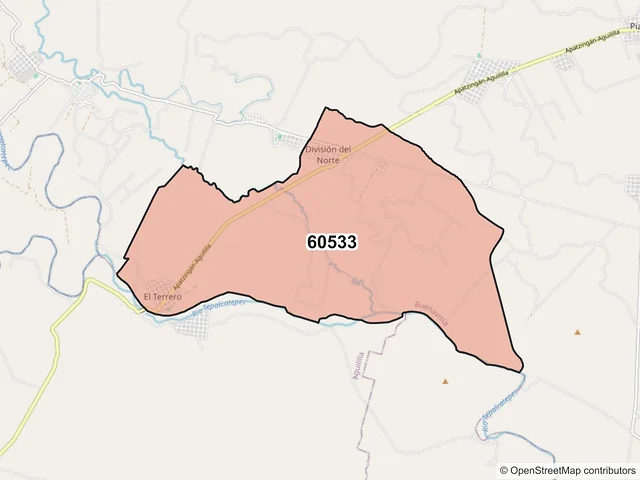 Mapa del código postal 60533, Buenavista, Michoacán de Ocampo