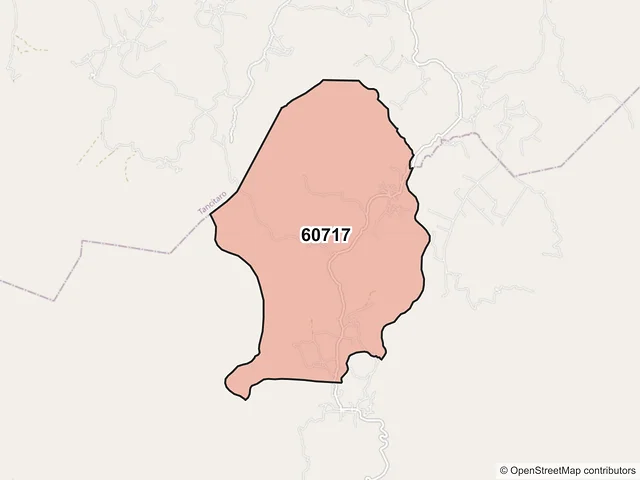 Mapa del código postal 60717, Apatzingán, Michoacán de Ocampo