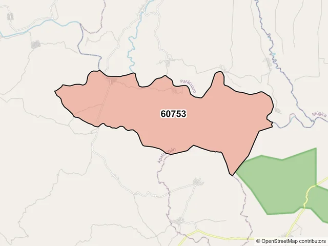 Mapa del código postal 60753, Apatzingán, Michoacán de Ocampo