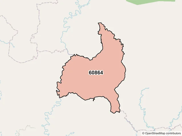 Mapa del código postal 60864, Coalcomán de Vázquez Pallares, Michoacán de Ocampo
