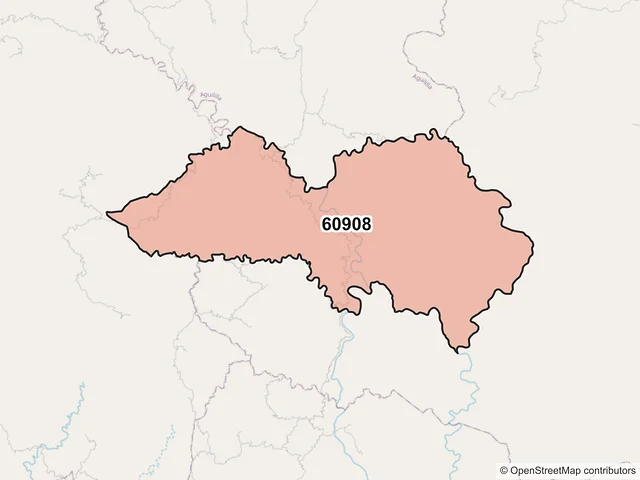 Mapa del código postal 60908, Tumbiscatío, Michoacán de Ocampo
