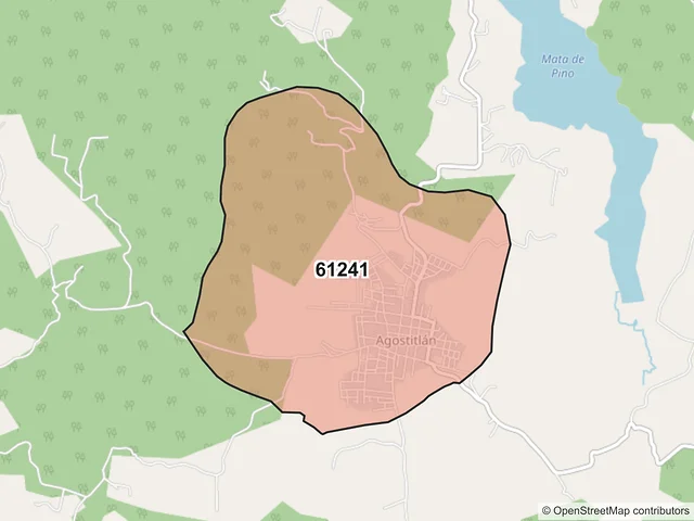 Mapa del código postal 61241, Hidalgo, Michoacán de Ocampo