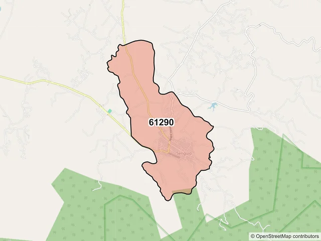 Mapa del código postal 61290, Senguio, Michoacán de Ocampo